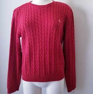 Ralph Lauren Cable Knit Crew Neck Sweater NWOT